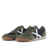 Sabatilles esportives Munich Stereo d'home verdes i negres amb sola color caramel
