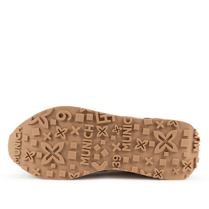 Sabatilles Munich Next de dona crema i daurades amb detalls bordeus - Querol online