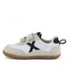 Zapatillas deporte Munich Baby Koda infantiles blancas y beige con doble velcro