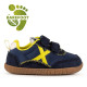 Sabatilles esport Munich Baby Koda infantils blau marí i grogues amb doble velcro - Querol online