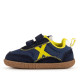 Zapatillas deporte Munich Baby Koda infantiles azul marino y amarillas con doble velcro - Querol online