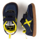 Zapatillas deporte Munich Baby Koda infantiles azul marino y amarillas con doble velcro - Querol online
