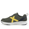Zapatillas deporte Munich Fun Kid infantiles verde oliva y amarillas lavables
