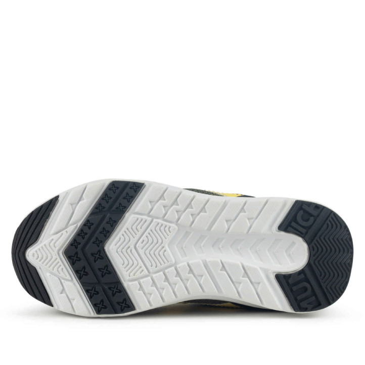 Zapatillas deporte Munich Fun Kid infantiles verde oliva y amarillas lavables - Querol online