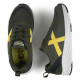 Zapatillas deporte Munich Fun Kid infantiles verde oliva y amarillas lavables - Querol online