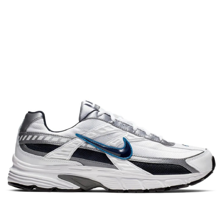 Zapatillas deportivas Nike Initiator de hombre blancas y plateadas con detalles azules - Querol online