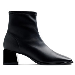 Botines tacón Gioseppo de mujer negros elásticos con tacón y punta cuadrada - Querol online
