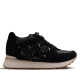 Zapatillas Gioseppo de mujer negras con cuña y lentejuelas - Querol online