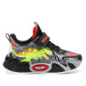 Zapatillas deporte Bull Boys T-Rex infantiles negras con dinosaurio y velcro