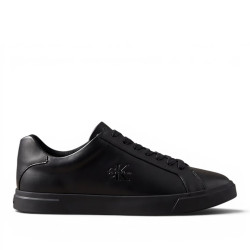 Zapatos sport Calvin Klein de hombre negras de piel con logo - Querol online