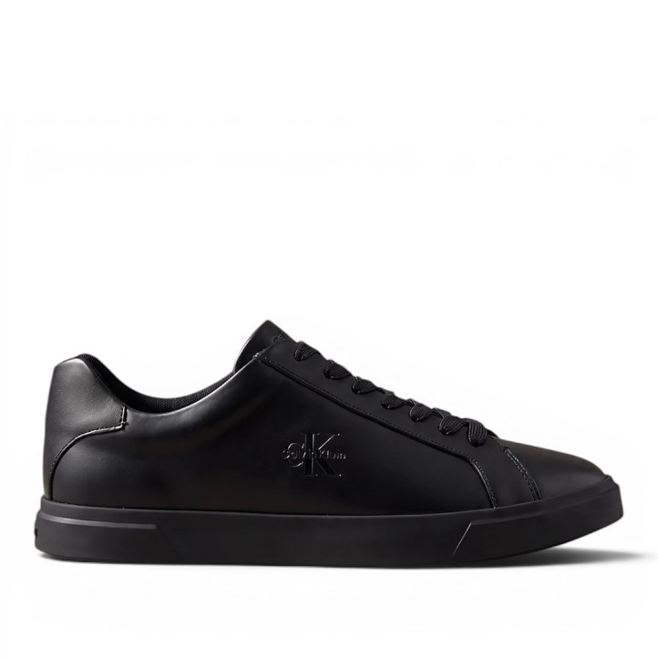 Sabates sport Calvin Klein d'home negres de pell amb logotip - Querol online