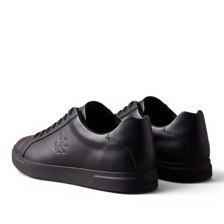 Sabates sport Calvin Klein d'home negres de pell amb logotip - Querol online