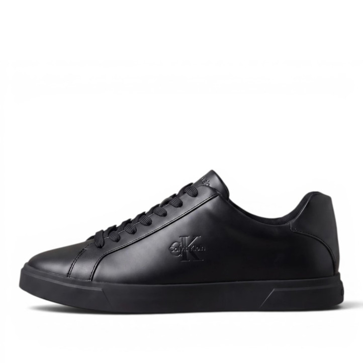 Sabates sport Calvin Klein d'home negres de pell amb logotip - Querol online