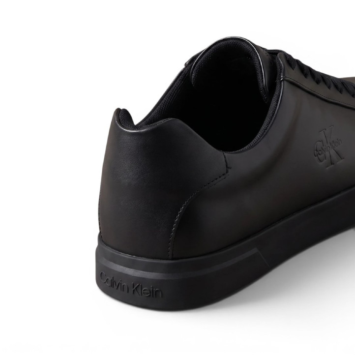 Sabates sport Calvin Klein d'home negres de pell amb logotip - Querol online