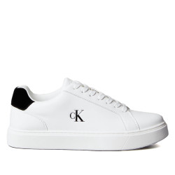 Sabates sport Calvin Klein CK Baseline d'home blanques de pell amb detalls negres - Querol online