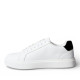 Zapatos sport Calvin Klein CK Baseline de hombre blancas de piel con detalles negros - Querol online