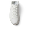 Zapatillas Calvin Klein de mujer blancas de piel con detalle plateado