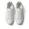 Zapatillas Calvin Klein de mujer blancas de piel con detalle plateado