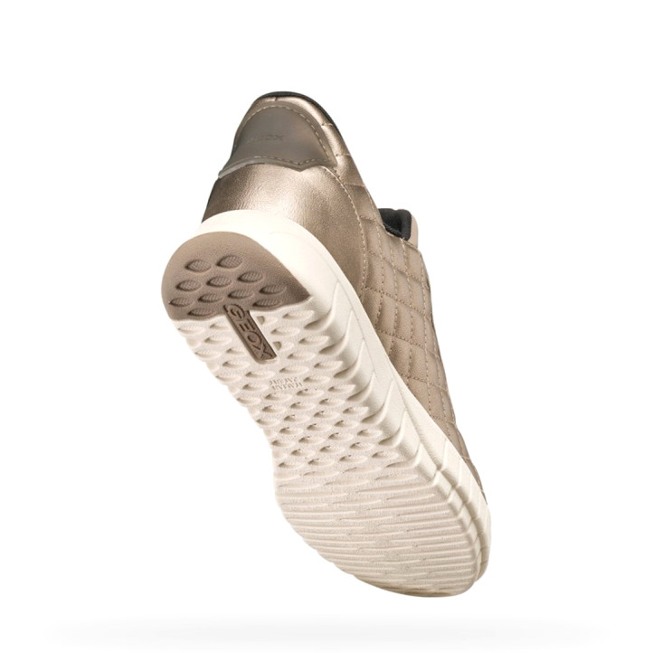 Zapatillas Geox Flextride Plus de mujer doradas con acabado acolchado - Querol online