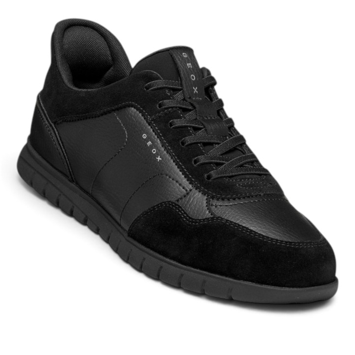 Sabates sport Geox Flextride Zero Plus d'home negres de pell i ant - Querol online