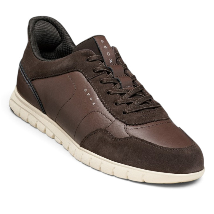 Sabates sport Geox Flextride Zero Plus d'home marrons de pell i ant - Querol online