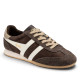 Zapatillas deportivas Gola Sprinter Suede de mujer marrones con detalles blancos - Querol online