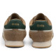 Zapatillas deportivas Gola Sprinter Suede de mujer beige con detalles verdes - Querol online