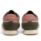 Zapatillas deportivas Gola Sprinter Suede de mujer verdes con detalles rosas - Querol online
