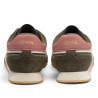 Zapatillas deportivas Gola Sprinter Suede de mujer verdes con detalles rosas