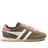 Sabatilles esportives Gola Sprinter Suede de dona verdes amb detalls roses