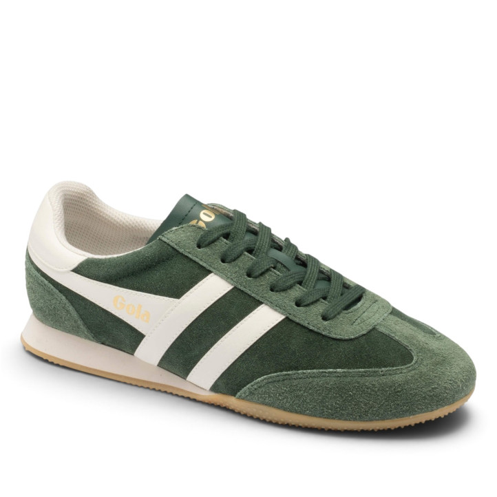 Sabatilles esportives Gola Sprinter Suede d'home verdes d'ant amb detalls blancs - Querol online