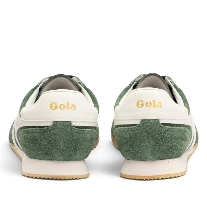 Zapatillas deportivas Gola Sprinter Suede de hombre verdes de ante con detalles blancos - Querol online