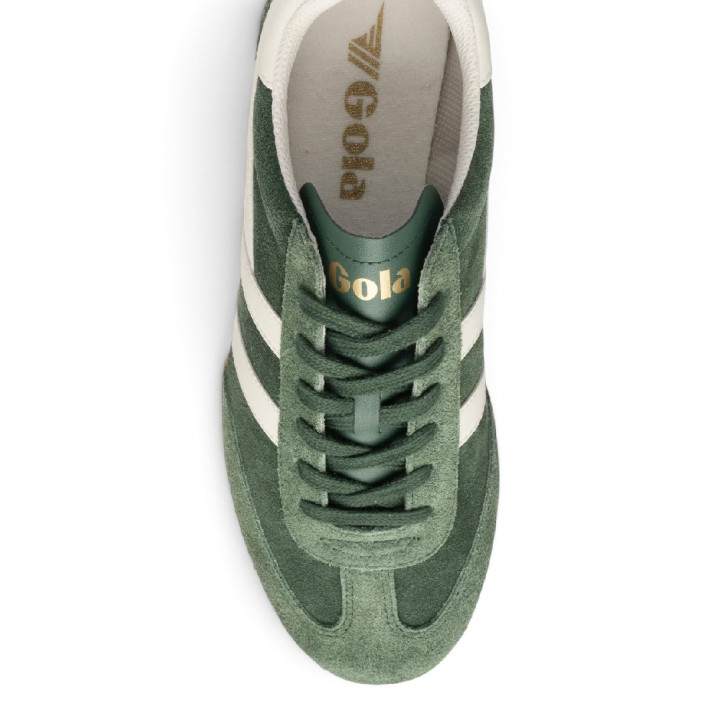 Sabatilles esportives Gola Sprinter Suede d'home verdes d'ant amb detalls blancs - Querol online