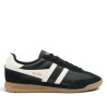Sabatilles esportives Gola Tornado Leather d'home negres de pell amb detalls blancs