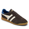 Sabatilles esportives Gola Torpedo d'home marrons d'ant amb detalls blancs i blaus