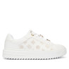 Zapatillas GUESS de mujer blancas con plataforma y detalles dorados