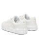 Zapatillas GUESS de mujer blancas con plataforma y detalles dorados - Querol online