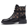Botines GUESS Fellini de mujer negros con estampado de logos y hebilla