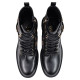 Botines GUESS Fellini de mujer negros con estampado de logos y hebilla - Querol online