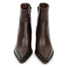 Botins de taló Martina Buraro de dona marrons de pell amb taló quadrat