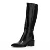 Botas tacón Martina Buraro de mujer negras de piel con tacón