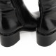 Botas tacón Martina Buraro de mujer negras de piel con tacón - Querol online