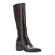 Botas tacón Martina Buraro de mujer marrones de piel con tacón - Querol online