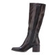 Botas tacón Martina Buraro de mujer marrones de piel con tacón - Querol online