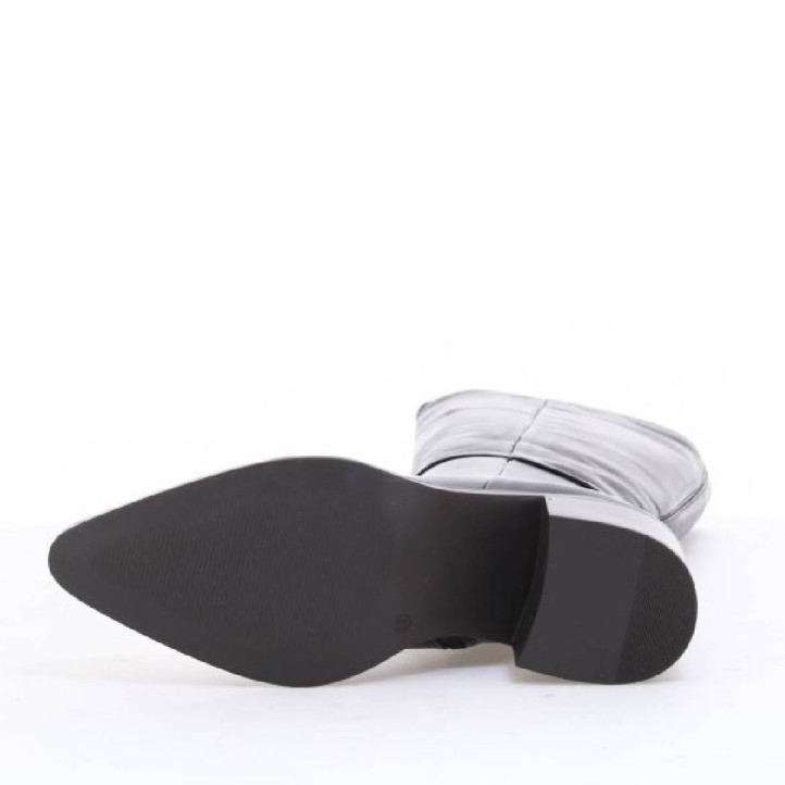Botas tacón Martina Buraro de mujer marrones de piel con tacón - Querol online