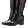 Botas tacón Martina Buraro de mujer marrones de piel con tacón