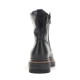 Botines planos Martina Buraro de mujer negros de piel con suela track - Querol online