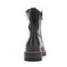 Botines planos Martina Buraro de mujer negros de piel con suela track