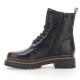 Botines planos Martina Buraro de mujer negros de piel con suela track - Querol online