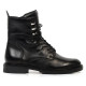 Botins plans Martina Buraro de dona negres de pell amb cordons - Querol online